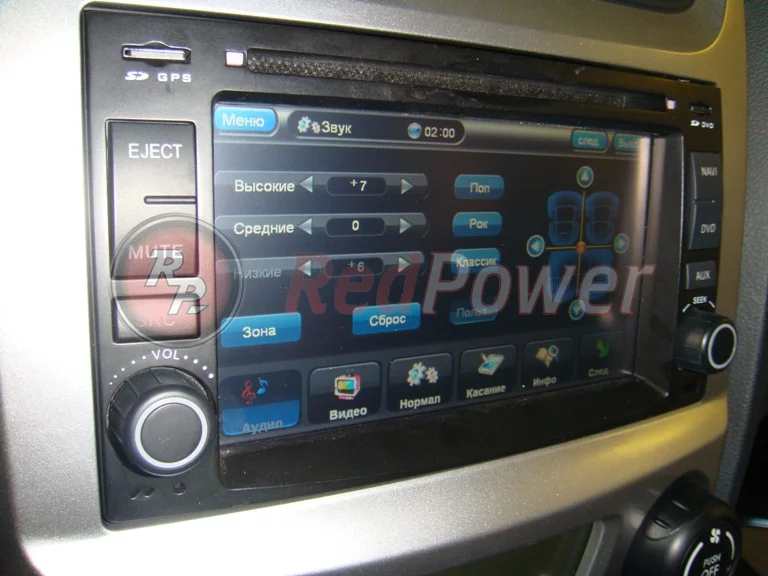 Установленная магнитола RedPower для Kia Cerato